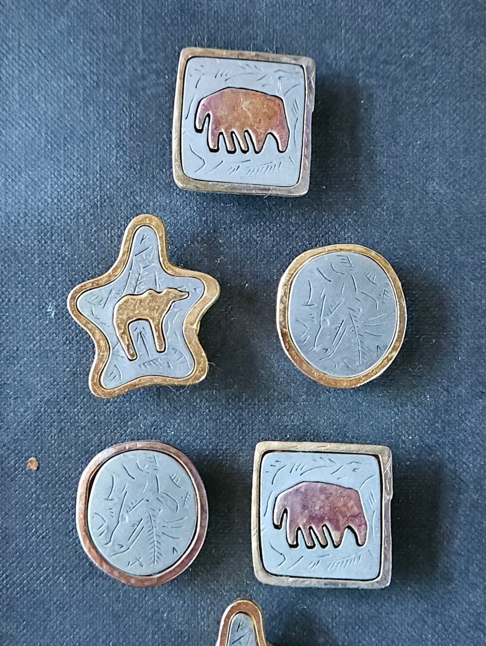 Rare Vintage set of 90s Tribal Button Covers From The Limited